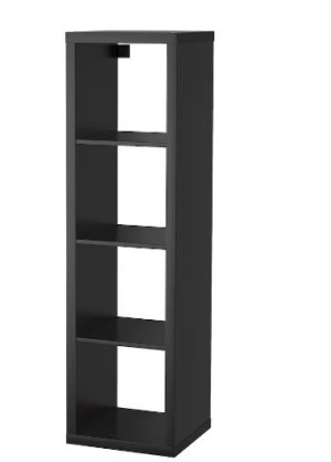 IKEA KALLAX Regał, 42x147 cm czarnybrąz