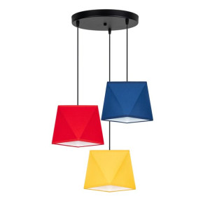 Lampa sufitowa plafon wisząca granatowy czerwony żółty