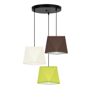 Lampa sufitowa plafon wisząca beżowy brązowy zielony