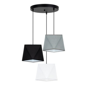 Lampa sufitowa plafon wisząca biały szary czarny