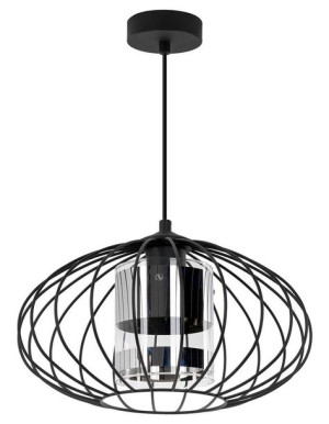 Czarna druciana lampa wisząca loftowa - S649-Olva