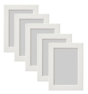 Ramka na zdjęcia 10x15 Fiskbo biała rama IKEA 5szt