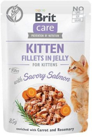 Brit Care Kot Fillets Jelly Kitten Savory Salmon - 85g