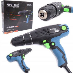 Wkrętarka Wiertarka Sieciowa 880w 2 Biegi + Led Z
