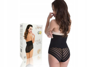 JULIMEX Figi Wysoka Talia 141 Mesh Czarne M