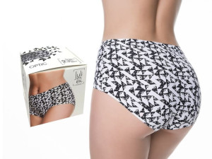 JULIMEX Bezszwowe Figi Optic Maxi z Nadrukiem XL