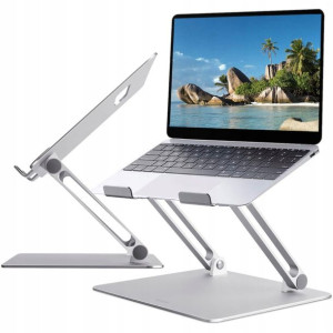 MOZOS LS2-ALU podstawka pod laptopa aluminiowa srebrna regulowana