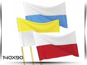 Zestaw 3 flag maryjna,papieska,polska 140x90+kije