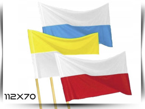 flagi maryjna,papieska,polska 112X70+ kije