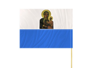 Flaga Chorągiewka Maryjna z Maryją z patykiem