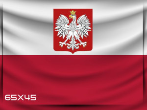 laga Flagi Polski Polski z Godłem 65x45 cm. prod.