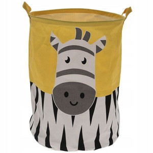 KOSZ na zabawki POJEMNIK WOREK ŻÓŁTY Zebra 60l