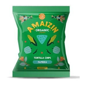 Chipsy kukurydziane PAPRYKOWE BEZGLUTENOWE BIO 75g Amaizin