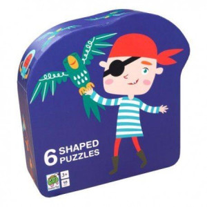 Puzzle dla dzieci w ozdobnym pudełku pirat