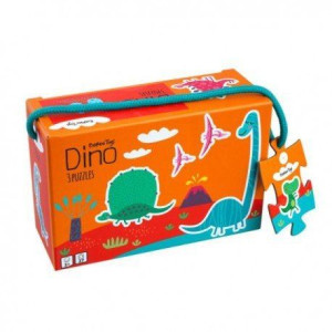 Moje pierwsze puzzle 3 układanki 6 9 12 el. dinozaur