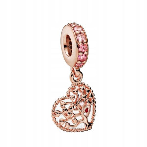 Zawieszka Charms Koralik Drzewo Życia Golden Rose