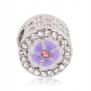 Zawieszka Charms Koralik Kwiatek Magnolia