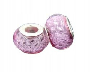 Zawieszka Charms Koralik Bead Różowa Murano