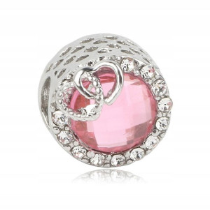 Zawieszka Charms Koralik do bransoletki Różowa