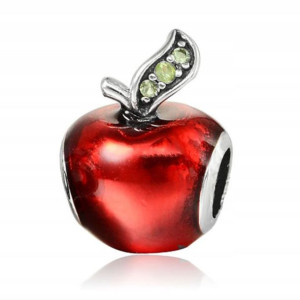Zawieszka Charms Koralik Bead Czerwone Jabłko