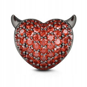Zawieszka SREBRO 925 Charms Diabelskie Serce