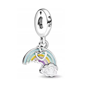Zawieszka SREBRO 925 Charms KoraIik Chmurka Tęcza