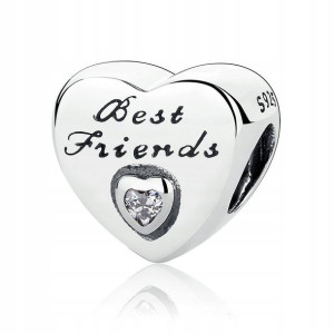 Zawieszka SREBRO 925 Charms Koralik Best Friends