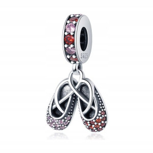 Zawieszka SREBRO 925 Charms Koralik Buciki Baletki