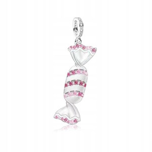 Zawieszka SREBRO 925 Charms Koralik Cukierek