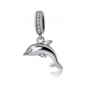 Zawieszka SREBRO 925 Charms Koralik Delfin Morze
