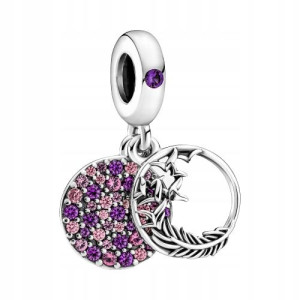 Zawieszka SREBRO 925 Charms Koralik Listek