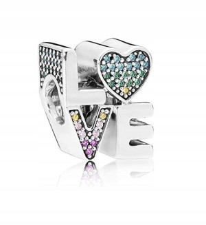 Zawieszka SREBRO 925 Charms Koralik Love Miłość