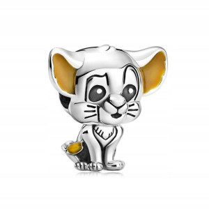 Zawieszka SREBRO 925 Charms Koralik Simba Król Lew