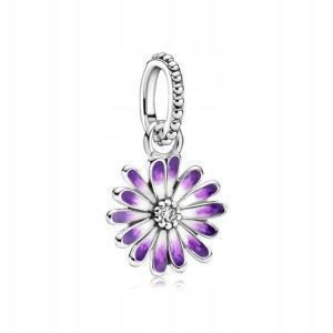 Zawieszka SREBRO 925 Charms Koralik Stokrotka