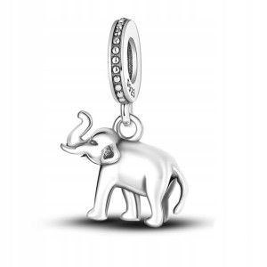 Zawieszka SREBRO 925 Charms Koralik Słoń Słonik