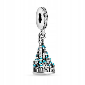 Zawieszka SREBRO 925 Charms Koralik Zamek z Bajki