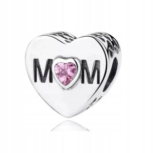 Zawieszka SREBRO 925 Charms Mama Mom Dzień Matki