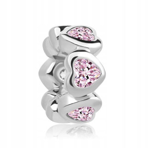 Zawieszka SREBRO 925 Charms Pierścień Serca