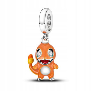 Zawieszka SREBRO 925 Charms Pokemon Charmander
