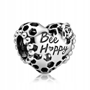 Zawieszka SREBRO 925 Charms Pszczoła Bee Happy