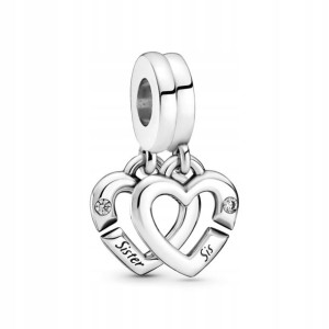 Zawieszka SREBRO 925 Charms Sister Siostra 2 szt