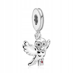 Zawieszka SREBRO 925 Charms Sowa Hedwiga Hogwart