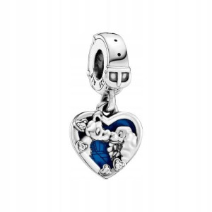 Zawieszka SREBRO 925 Charms Zakochany Kundel