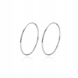 Kolczyki Srebro 925 Koła Kółka 18 mm