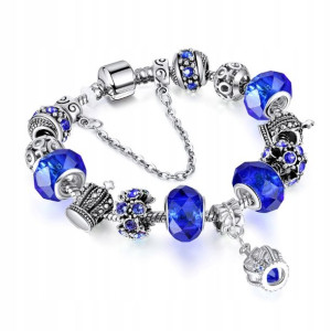 Bransoletka modułowa Charms Beads Korona 19 cm