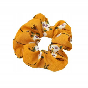 Gumka do włosów apaszka frotka scrunchie pomarańcz