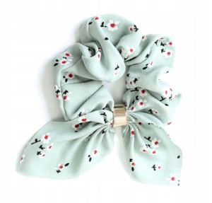 Gumka do włosów apaszka frotka scrunchies miętowa