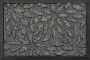 Wycieraczka kwiaty liście PLANTS 40x60 szara