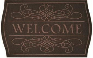 Wycieraczka TOKYO 45x70 wz08 welcome ciemny brąz