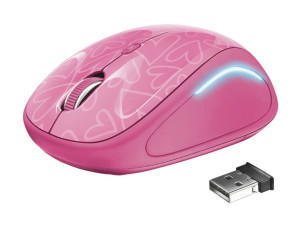 Mysz Trust Yvi FX 22336 (optyczna  1600 DPI  kolor różowy)